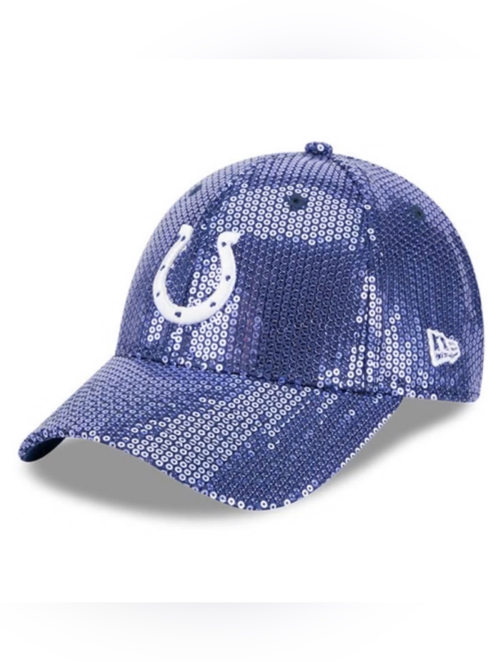New Era Women's Indianapolis Colts Blue Sequin 9Forty Adjustable Hat NFL